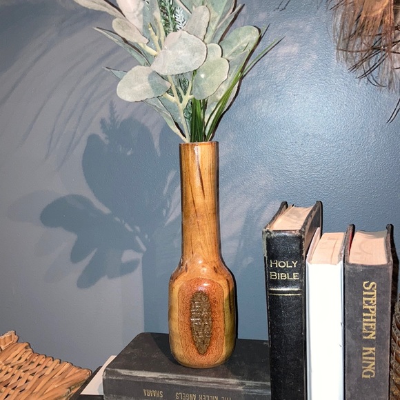 Boho handmade poplar vase